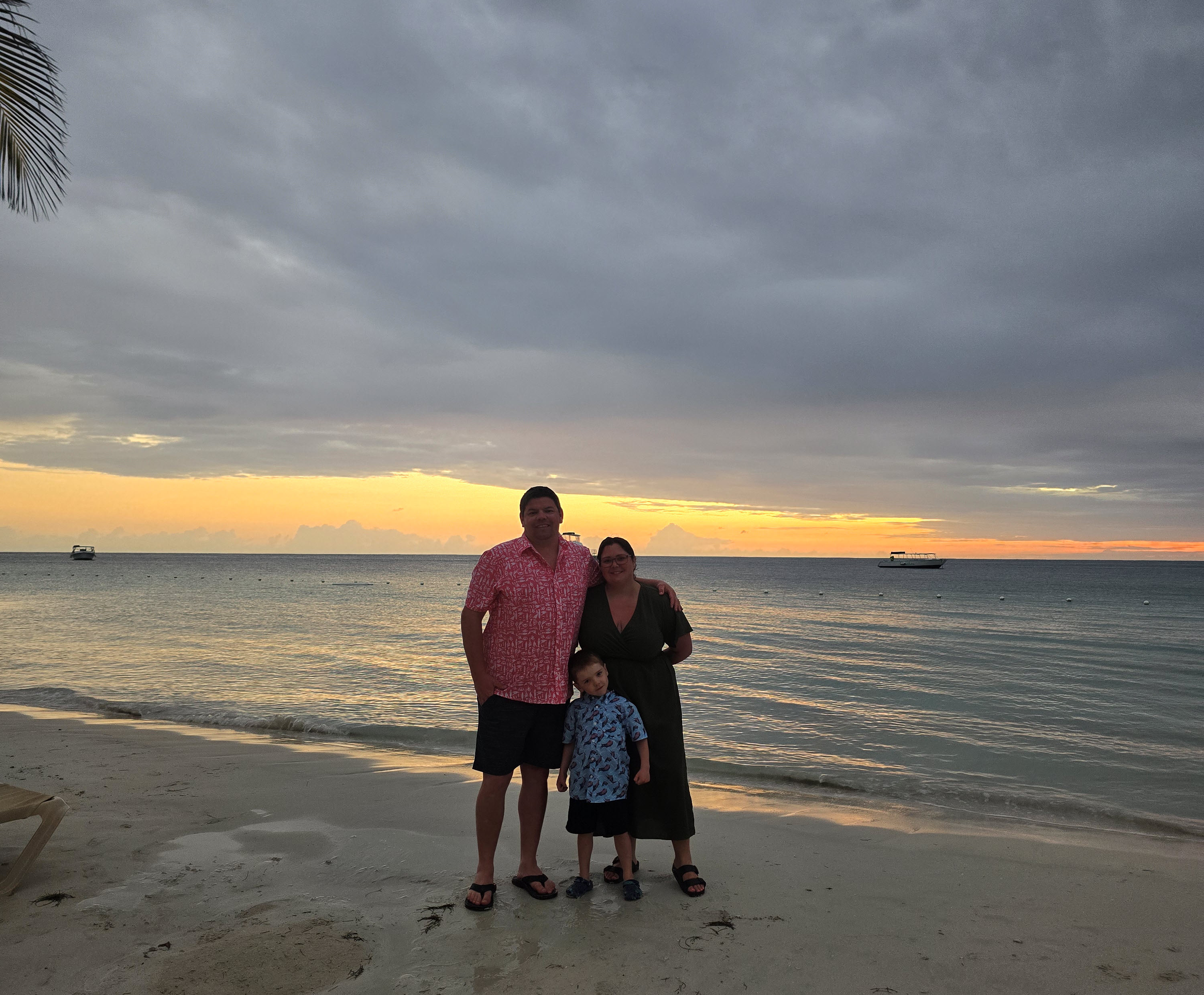 Byron and Tiffany Shablow at Beaches Negril with their son